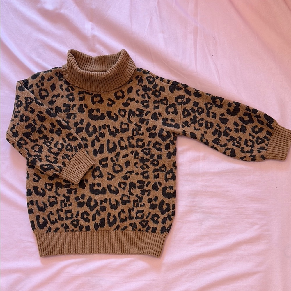 GAP Kids Leopard Print Sweater - Brown and Black
